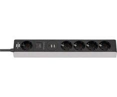 Pagarinātājs Brennenstuhl, 3 x 1,5 mm², 1.5 m, 5 ligzdas, 3USB