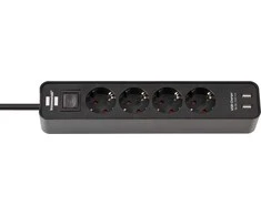 Buitinis ilgintuvas BRENNENSTUHL ECOLOR. 4 vt. 2USB. 1.4 m