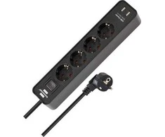 Buitinis ilgintuvas BRENNENSTUHL ECOLOR. 4 vt. 2USB. 1.4 m