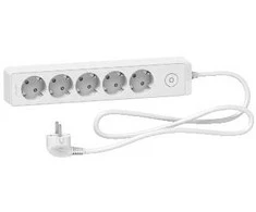 Ilgintuvas su įžeminimu ir jungikliu Schneider Electric 5viet./1.5m/3x1.5mm2 baltas