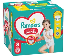 Pampers Active Baby Pants Sauskelnės, 8 Dydis, 64 vnt.