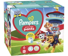 Pampers Active Baby Pants Sauskelnės-Kelnaitės - Šunyčių patrulių leidimo, 6 dydis, 14-19kg, 60 vnt.