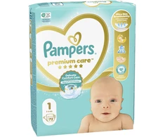 Pampers Premium Care Sauskelnės, 1 Dydis (Mini), 72 Sauskelnės, 2–5kg