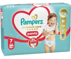 Pampers Premium Care Sauskelnės-Kelnaitės, 7 Dydžio, 40 vnt.