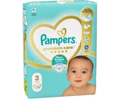 Pampers Premium Care Tape Sauskelnės, 3 Dydis, 78 vnt.