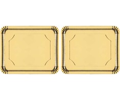 Padėklas 643380, 38 cm x 2 cm, 31 cm, 2 vnt., Auksinis
