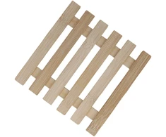 Padėklas karštiems patiekalams, 17.5 cm x 17.5 cm, ruda
