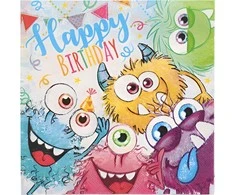 Papstar Servetėlės Funny Monsters 33x33cm 3-sluoksnių 20vnt