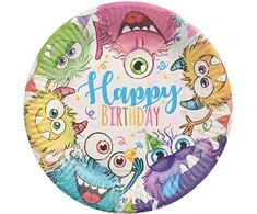 Papstar Lėkštė Funny Monsters 23cm 10vnt