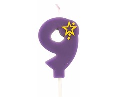 Papstar Svecīte dzimšanas dienas 9 lillā