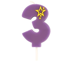 Papstar Žvakutė gimtadienio 3 violetinė