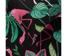 Patalynės komplektas Domoletti Flamingo, juoda/rožinė, 160 x 200 cm