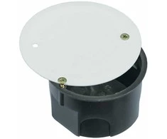 Bikuva.lt Montavimo dėžutė betonui h-40 D60mm su dangteliu Juoda