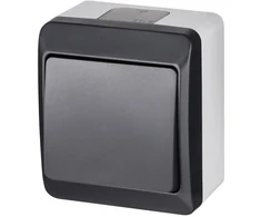 Perjungiklis Elektro-Plast Hermes, 1 kl., antracito sp./balta sp.