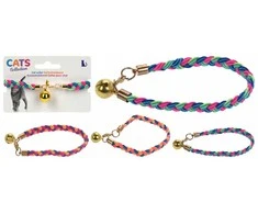 Pets Collection Elastinis katės antkaklis su varpeliu, 3 tipų