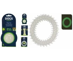 Pets Collection Guminis, tamsoje šviečiantis žaislas šunims, 3 rūšių