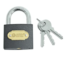 Mega Pilka ketaus spyna, 32 mm, 3 raktai
