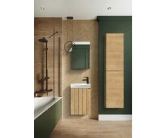 Masterjero CABINET HUNG LAMELLO 45 WITH WASHBAS OAK