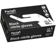 Paclan Vienkartinės nitrilinės pirštinės be pudros, L, 100 vnt.