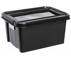Plast Team Dėžė daiktams su dangčiu, įrankiams/skirta saugojimui/žaislams Pro Box 27790203, 32 l, juoda spalva, 51 x 39 x 25.8 cm