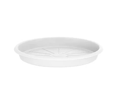 Plast. vazono lėkštė DOMOLETTI STTE0013-110. DIA13 cm. balta