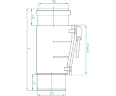 Sąvarža PLASTBRNO KGRE 110mm Pilka
