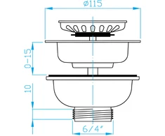 Plastbrno Praustuvės sifonas EDVA 000 115 1 1/2"