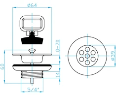 Plastbrno Nutekėjimo sifonas EUV0000 1 1/4"
