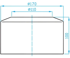 Plastbrno WC rozetė KR10000 110mm