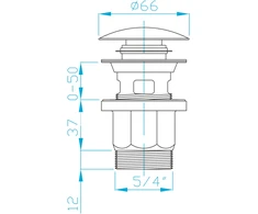 Plastbrno Praustuvės nutekėjimo sifonas Klik-klak 1 1/4" Inox