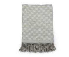 Pledi Domoletti CHECKERS, minimālistisks bēšs, 130 cm x 160 cm