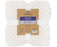 Domoletti BLANKET MINK GRID 150X200 CM BEIGE