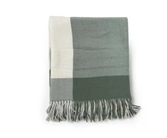 Domoletti PLAID BLANKET TENDER 130X160 Žalias/Baltas