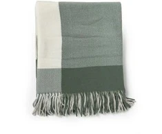 Domoletti PLAID BLANKET TENDER 130X160 Žalias/Baltas