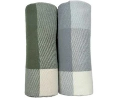 Domoletti PLAID BLANKET TENDER 130X160 Žalias/Baltas