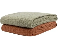 Pledi Domoletti Waffle YF221011-oranžinis, oranža krās., 138 cm x 158 cm
