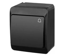 Mygtukas Elektro-Plast Hermes, 1 kl., juoda sp.