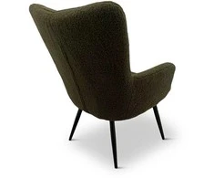 Poilsio krėslas Domoletti GEO TEDDY, juodas/žalias, 73 cm x 73 cm x 99 cm