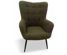 Poilsio krėslas Domoletti GEO TEDDY, juodas/žalias, 73 cm x 73 cm x 99 cm