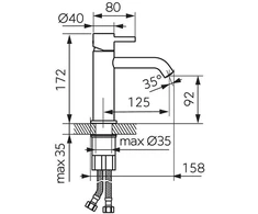 Washbasin faucet Ferro Ciriculus. pilkas col.