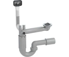 Prevex Sifonas 1 1/2" X 50mm su perpildymu ir skalbimo mašinos jungtimi