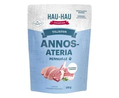 PRIMA Mitrā barība suņiem Hau-Hau. jēra gaļa/tītara gaļa. 0.150 kg
