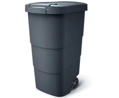 Prosperplast Atliekų konteineris su dangčiu ir ratukais, 110 l, antracito spalvos