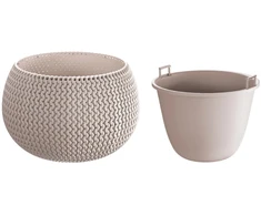 Prosperplast Gėlių vazonas Splofy Bowl 11x14cm, tamsiai rudas