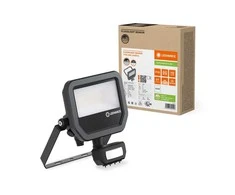Prožektors ar kustības sensoru Ledvance, 1600 - 2400 lm, 4000 °K, IP65, melna