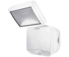 Prožektorius su judesio davikliu, tvirtinamas prie sienos Osram, 4 W, 260 lm, 4000 °K, IP54, balta sp.