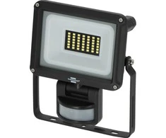 Prožektors ar kustības sensoru, stiprināms pie sienas Brennenstuhl Jaro, 20 W, 2300 lm, 6500 °K, IP65, melna krās.