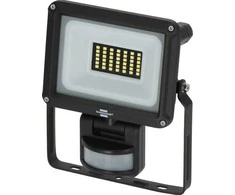 Prožektors ar kustības sensoru, stiprināms pie sienas Brennenstuhl Jaro, 20 W, 2300 lm, 6500 °K, IP65, melna krās.