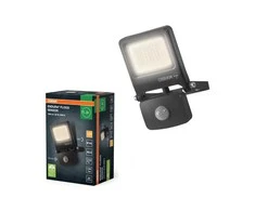 Prožektors ar kustības sensoru, stiprināms pie sienas Osram Endura, 20 W, 1900 lm, 3000 °K, IP44, pelēka