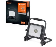 Ledvance 30W LED prožektorius su stovu WORKLIGHTS VALUE USB, juodos/pilkos sp., 6500K, dimeriuojamas, su baterija, IP54